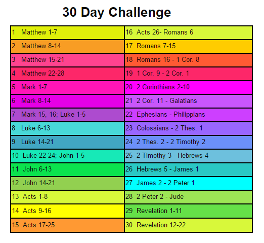 30 day bible challenge