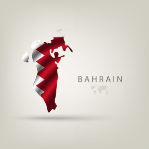 Flag of BAHRAIN as a country with a shadow
